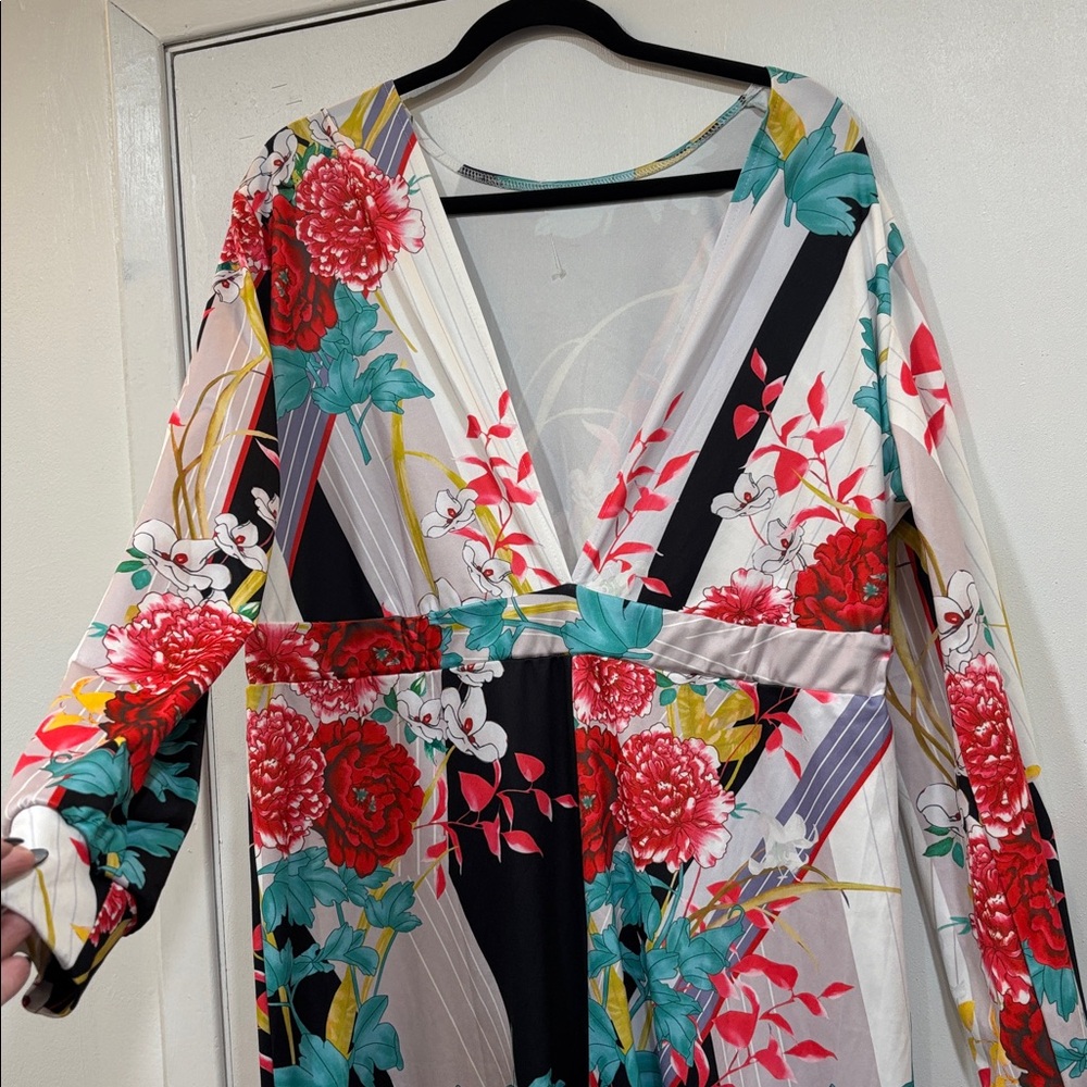 Unbranded Vintage Vibes- Floral Multicolor Jumpsuit - Picture 3 of 3